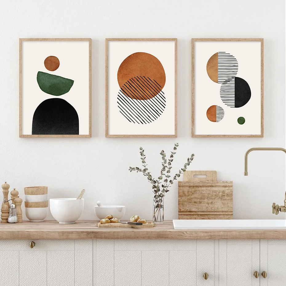 Photography Geometry - لوحات فنية تجريدية بوهيمية بتصميم نباتات