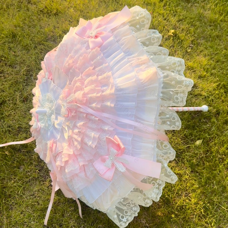 مظلة فراشة بيضاء وردية مصنوعة  - مراجعة Photography Umbrella وسعره