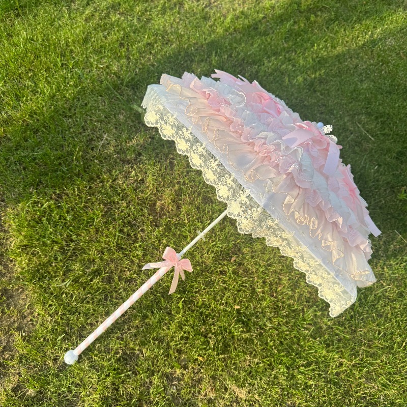 مظلة فراشة بيضاء وردية مصنوعة  - مراجعة Photography Umbrella وسعره